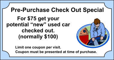 Toyota pre-purchase inspection coupon